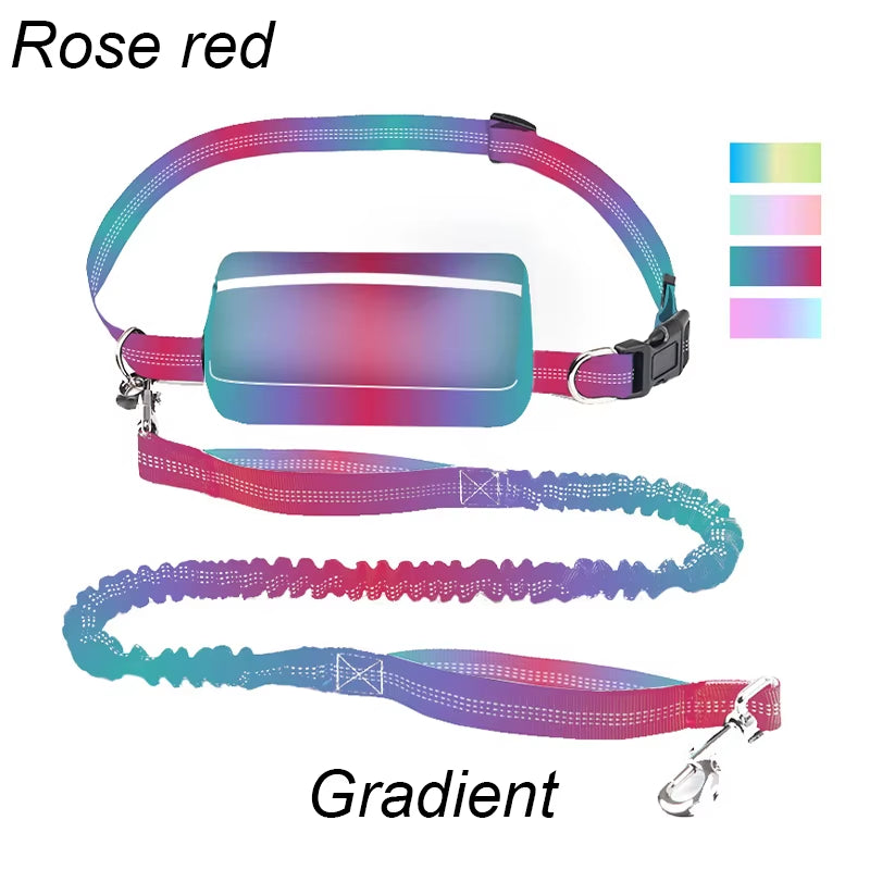 Multifunctional Sports Waist Bag Extended and Thickened Leash for Dog Walking and Dog Leash Pet Running Leash with Waist Bag