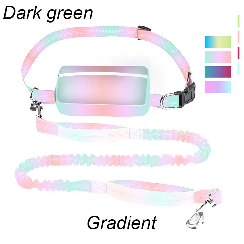 Multifunctional Sports Waist Bag Extended and Thickened Leash for Dog Walking and Dog Leash Pet Running Leash with Waist Bag