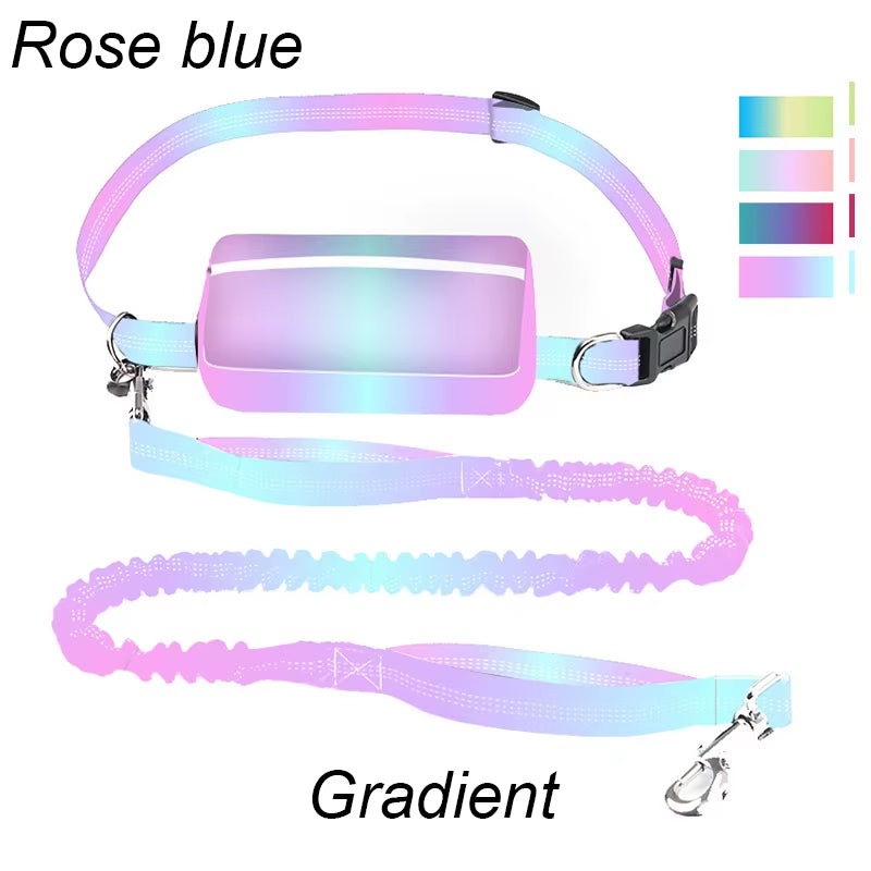 Multifunctional Sports Waist Bag Extended and Thickened Leash for Dog Walking and Dog Leash Pet Running Leash with Waist Bag