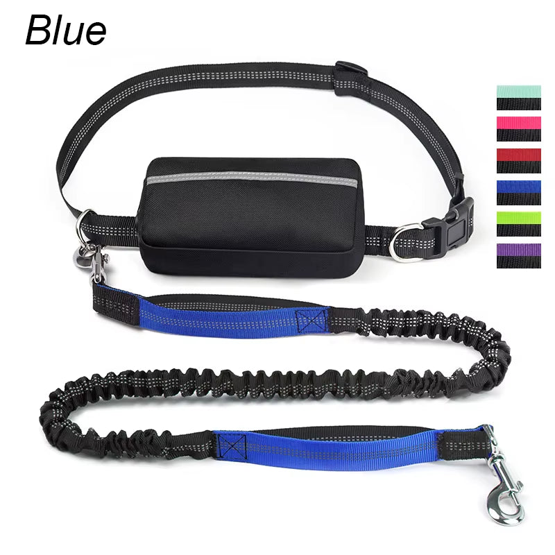 Multifunctional Sports Waist Bag Extended and Thickened Leash for Dog Walking and Dog Leash Pet Running Leash with Waist Bag