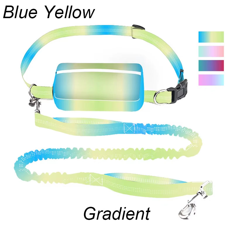 Multifunctional Sports Waist Bag Extended and Thickened Leash for Dog Walking and Dog Leash Pet Running Leash with Waist Bag