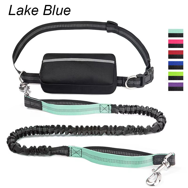 Multifunctional Sports Waist Bag Extended and Thickened Leash for Dog Walking and Dog Leash Pet Running Leash with Waist Bag
