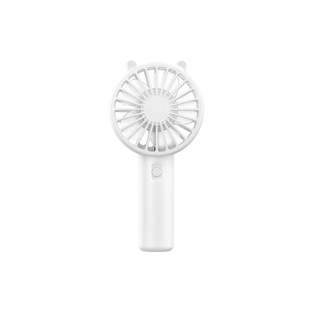 Handheld Fan Portable USB Rechargeable Fans Desk with Base Small Makeup Eyelash Cooler Women Girls Outdoor Office White